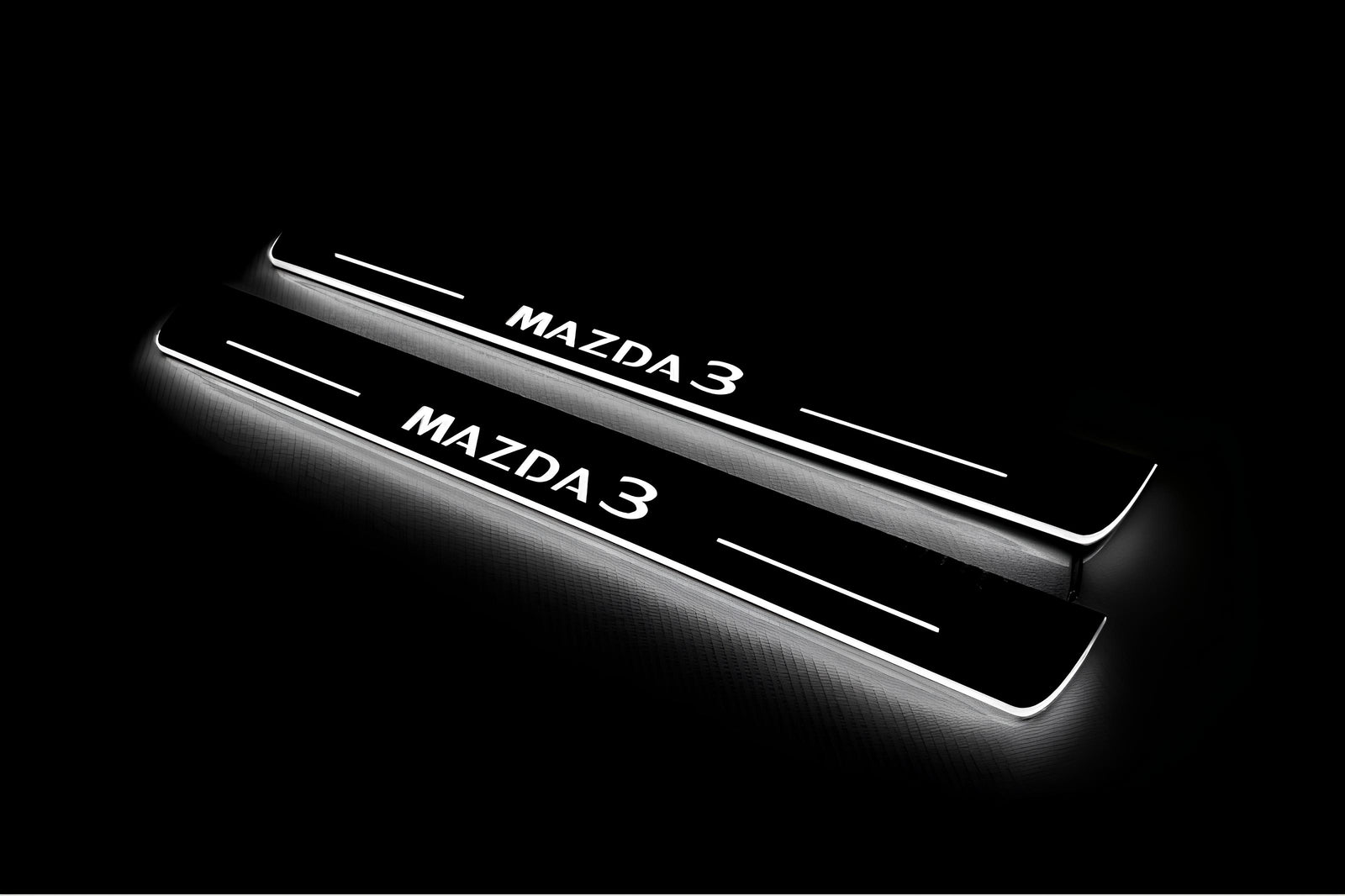 Mazda 3 IV 2019+ Stainless Steel LED Door Sills – Mazda 3 Logo