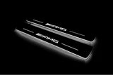 Mercedes E W213 2016+ LED door sill plates with AMG logo