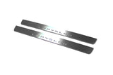 Chrysler 300C II LD 2011+ LED door sill plates in stainless steel with Chrysler logo