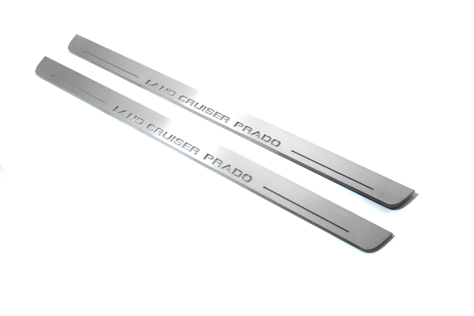 stainless steel door sill plates for Toyota Prado 120 2002+ with Land Cruiser Prado logo
