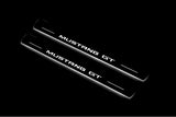Ford Mustang V S197 2005+ stainless steel LED door sill plates with Mustang GT logo