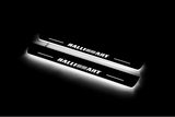 Mitsubishi Lancer X 2007+ stainless steel LED door sill plates with RalliArt logo