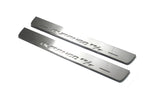 LED door sill plates Dodge Durango III 2011+ in stainless steel with Durango R/T logo