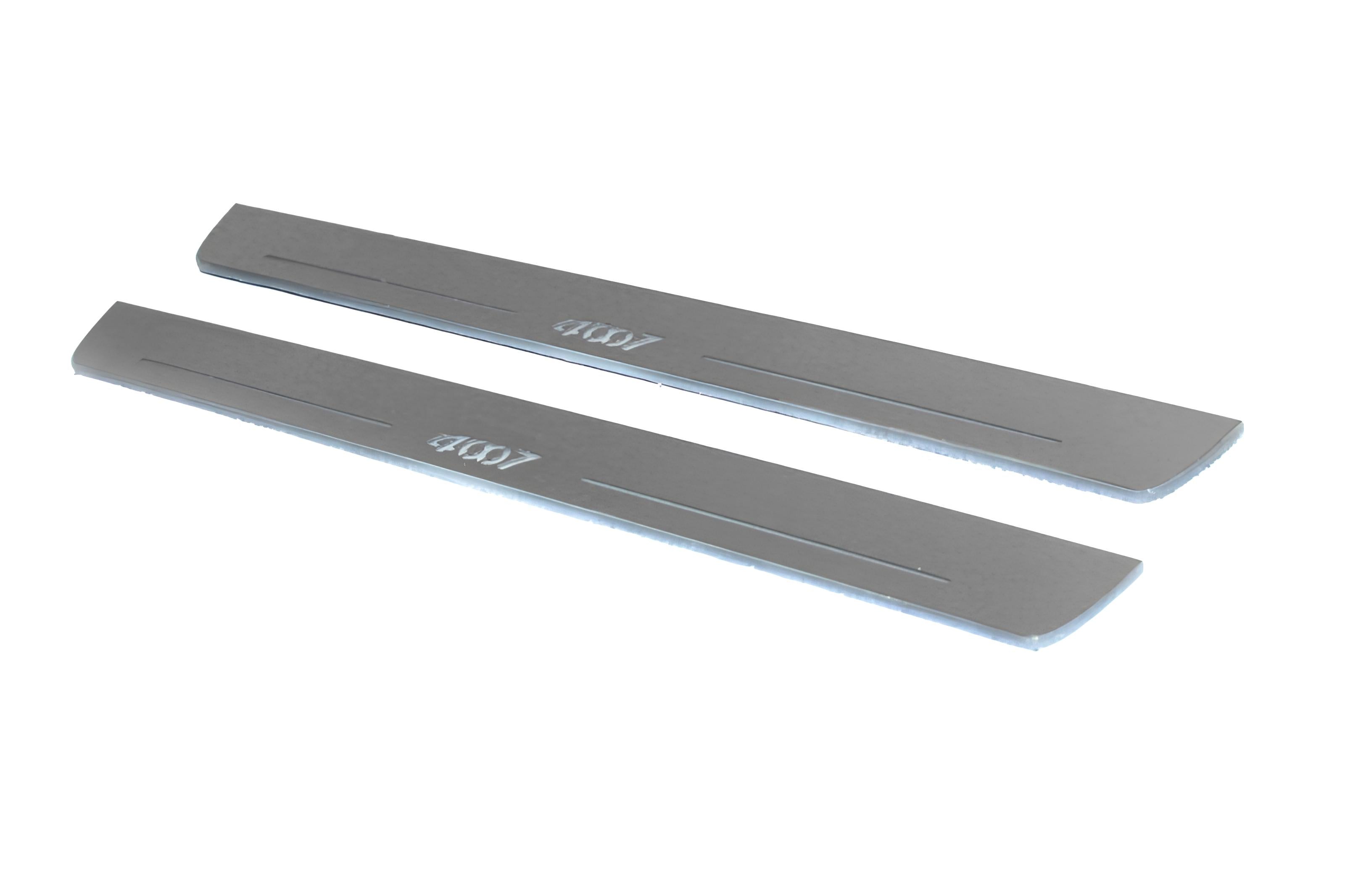Illuminated LED Door Sill Tread Plates Peugeot 4007 2007-2012 Car Sill With Logo 4007 With 4007 Logo Peugeot Led Door Sills opdesign