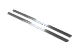 Dodge Challenger 2008+ entry guards in stainless steel with Challenger logo