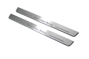 Mercedes S-Class W222 Stainless LED Door Sills – Mercedes-Benz Logo