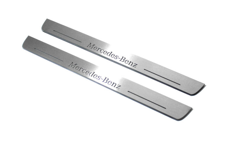 Mercedes S-Class W222 Stainless LED Door Sills – Mercedes-Benz Logo