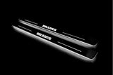 LED door sill plates Mercedes CLS II (C218) 2010+ stainless steel with Brabus logo