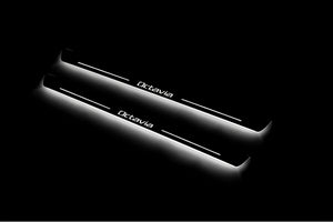 Illuminated LED Door Sill Tread Plates Skoda Octavia II (A5) 2004-2013 With Octavia Logo Skoda Led Door Sills opdesign