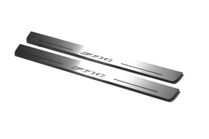 Illuminated LED Door Sill Tread Plates Chrysler 300C II 2011-2023 With 300C Logo Chrysler Led Door Sills opdesign
