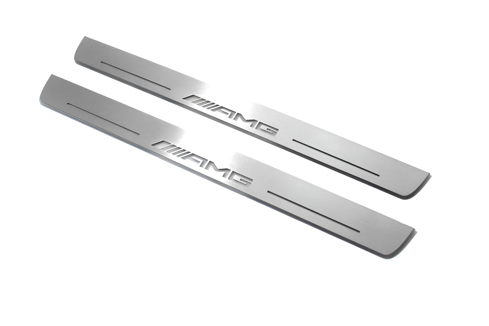 LED door sill plates Mercedes A W177 2018+ in stainless steel with AMG logo