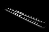 LED door sill plates Mercedes S-Class C217 2014+ in stainless steel with AMG logo