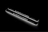 stainless steel LED door sill plates with Range Rover IV 2012+ with Supercharged logo