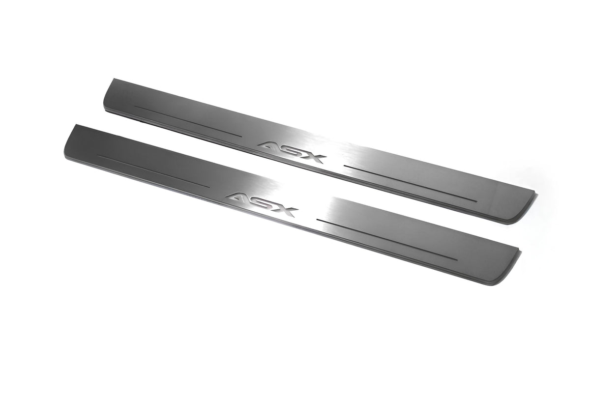 Mitsubishi ASX I 2010+ LED door sill plates with ASX logo
