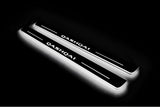 stainless steel LED door sill plates with Nissan Qashqai III J12 2021+ with Qashqai logo
