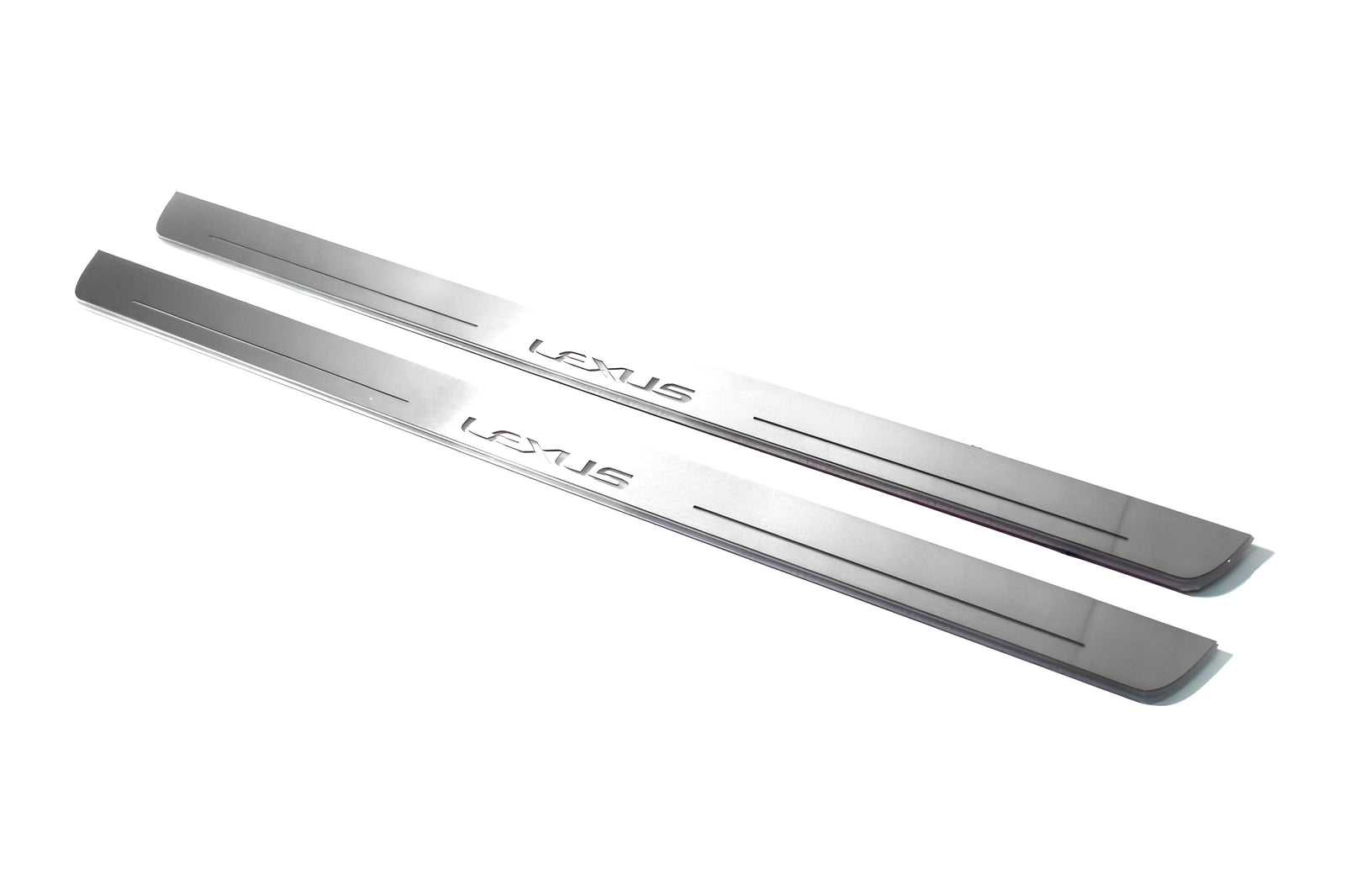 LED door sill plates Lexus GX I 2002+ stainless steel with Lexus logo