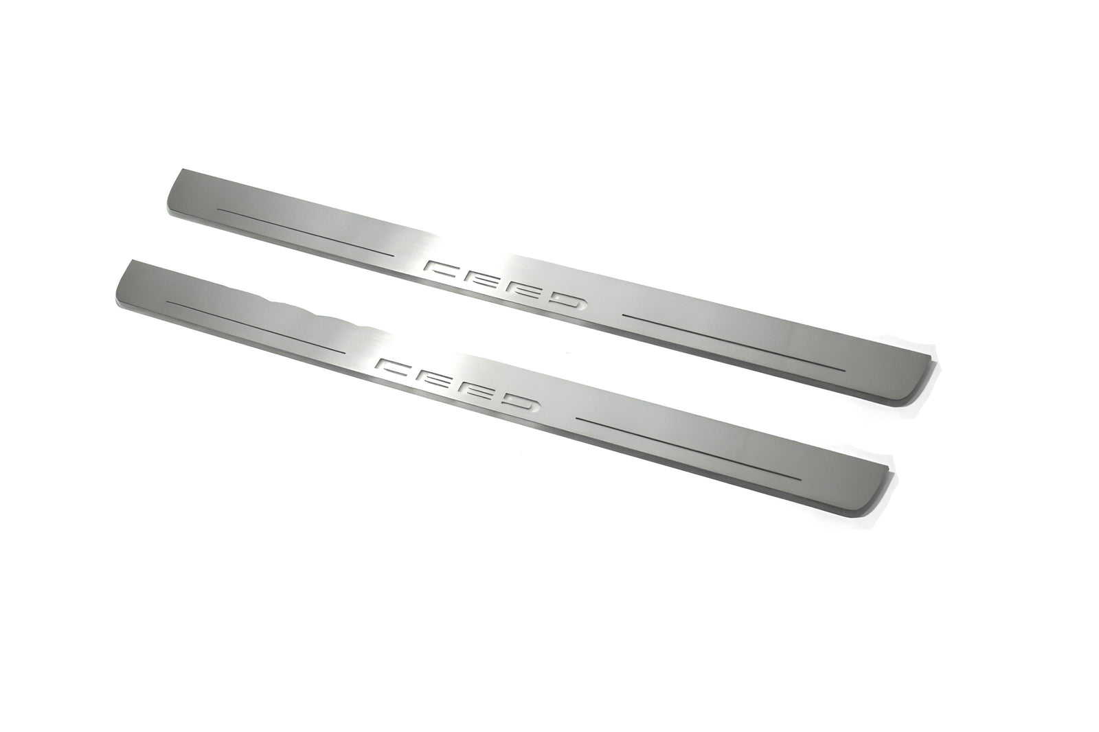 stainless steel LED door sill plates for KIA Ceed III 2018+ with Ceed logo