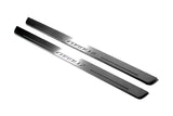 Toyota Corolla XI 2013+ door sill plates in stainless steel with Corolla logo