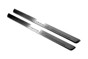 Toyota Corolla XI 2013-2019 LED Door Sills Illuminated Scuff Corolla Logo Stainless Steel Entry Guards Door Sills Decoin