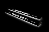 Mercedes G-Class W464 2018+ stainless steel illuminated entry guards with Brabus G800 logo