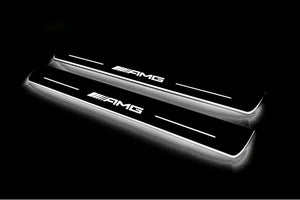 Mercedes G-Class W464 2018+ LED Door Sills Illuminated Scuff AMG Logo Stainless Steel Entry Guards Door Sills opdesign