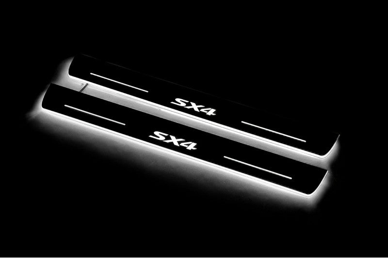 Suzuki SX4 II 2013-2021 Stainless Steel LED Door Sills – SX4 Logo