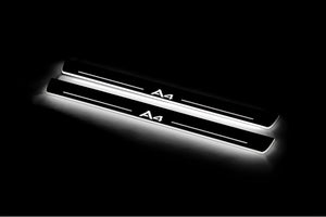Illuminated LED Door Sill Tread Plates Audi A4 B8 2007-2016 With A4 Logo Audi Led Door Sills decoinfabric
