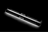 LED door sill plates Volkswagen Jetta VII 2019+ in stainless steel with Jetta logo
