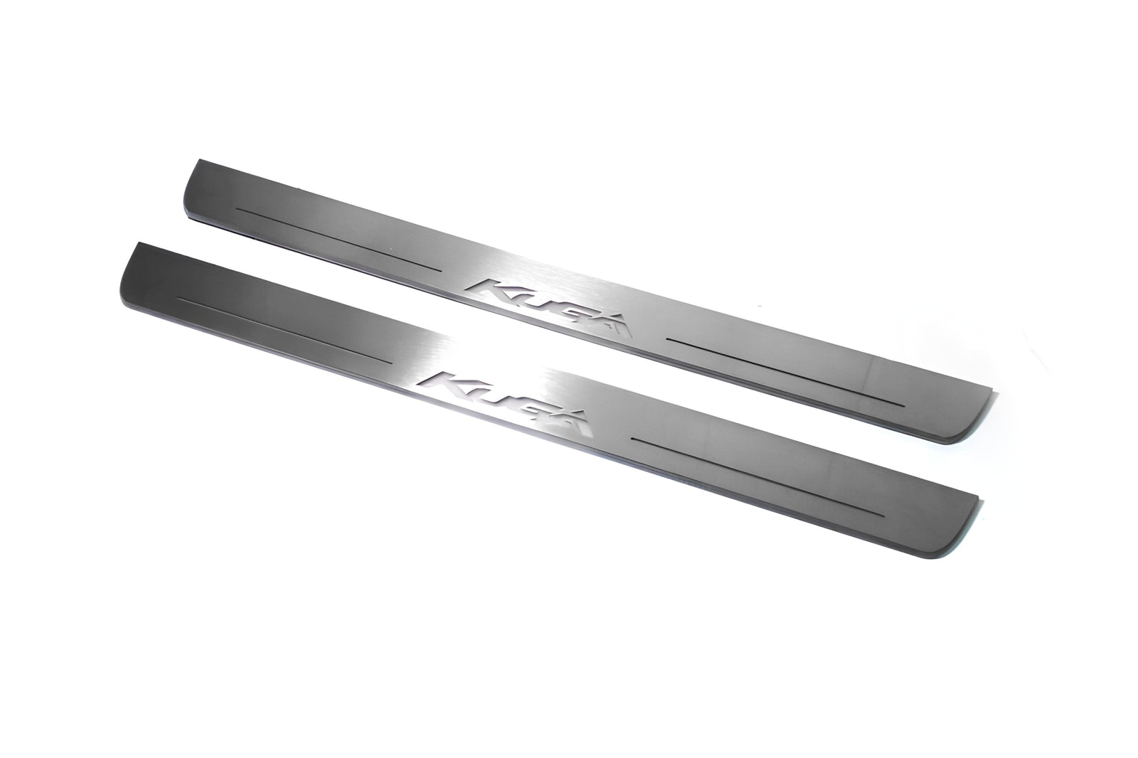 stainless steel LED door sill plates with Ford Kuga II 2013+ with Kuga logo