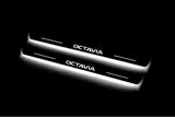 LED door sill plates for Skoda Octavia III (A7) 2013+ with Octavia logo