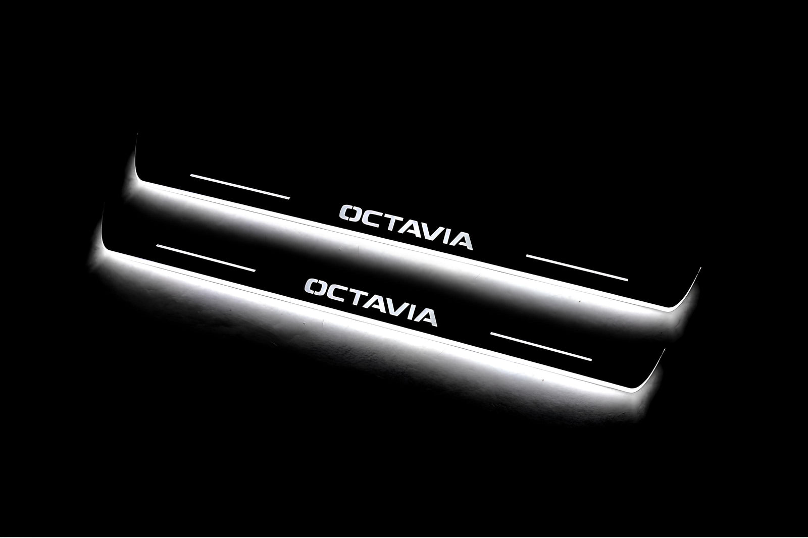LED door sill plates for Skoda Octavia III (A7) 2013+ with Octavia logo