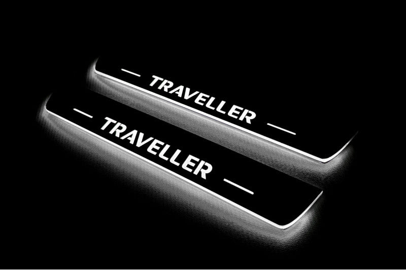 Peugeot Traveller Stainless Steel LED Door Sills – Traveller Logo
