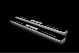 Mercedes ML W166 2011+ stainless steel illuminated entry guards with Brabus logo
