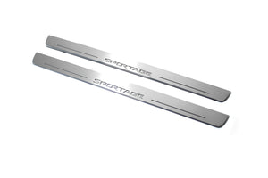 Illuminated LED Door Sill Tread Plates Kia Sportage IV 2015-2022 With Sportage Logo KIA Led Door Sills opdesign