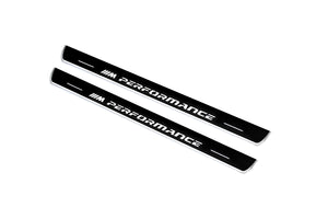 Illuminated LED Door Sill Tread Plates BMW X6 F16 2015-2019 With M Perfomance Logo BMW Led Door Sills opdesign