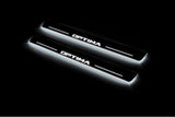stainless steel LED door sill plates for KIA Optima IV 2015+ with Optima logo