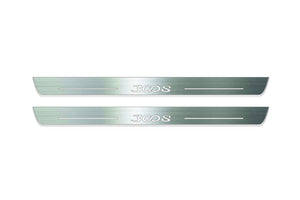 Peugeot 3008 II 2016+ LED Door Sills Illuminated Scuff 3008 Logo Stainless Steel Entry Guards Door Sills Decoin
