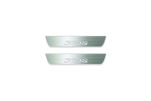 Peugeot 3008 II 2016+ LED Door Sills Illuminated Scuff 3008 Logo Stainless Steel Entry Guards Door Sills Decoin