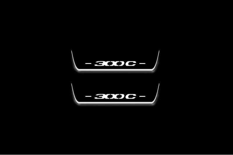 LED door sill plates for Chrysler 300C II LD 2011+ stainless steel with 300C logo
