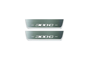 Chrysler 300C II 2011-2023 LED Door Sills Illuminated Scuff 300C Logo Stainless Steel Entry Guards