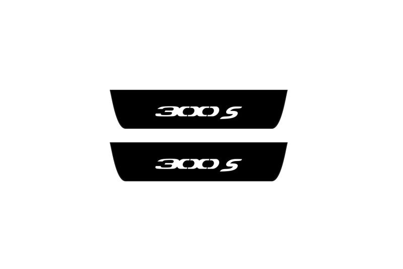 stainless steel illuminated door sill protectors for Chrysler 300C II LD 2011+ with 300S logo