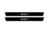 stainless steel illuminated door sill protectors with Chrysler 300C II LD 2011+ with SRT logo