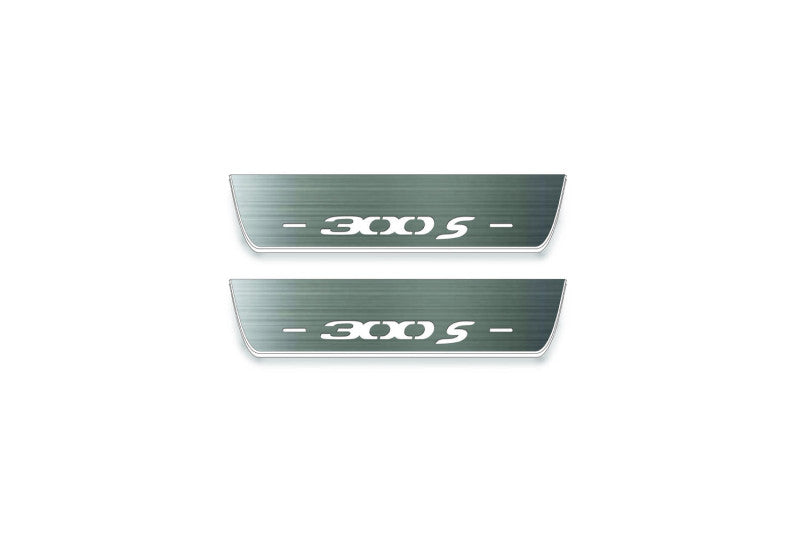 Chrysler 300C II LD 2011+ LED door sill plates with 300S logo