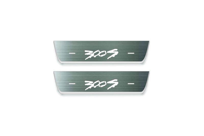 Chrysler 300C II LD 2011+ entry guards in stainless steel with 300S T2 logo