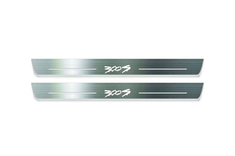 Chrysler 300C II LD 2011+ LED door sill plates with 300S T2 logo