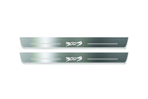 Chrysler 300C II 2011-2023 LED Door Sills Illuminated Scuff 300S T2 Logo Stainless Steel Entry Guards