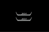 LED door sill plates Peugeot 301 2012+ stainless steel with 301 logo