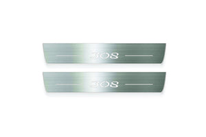 Peugeot 308 II T9 2012+ Stainless Steel LED Door Sills – 308 Logo