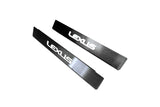 Lexus RX II XU30 2003+ illuminated entry guards in stainless steel with Lexus logo