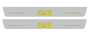 Dodge Charger LD 2023+ stainless steel illuminated entry guards with 345 HEMI logo